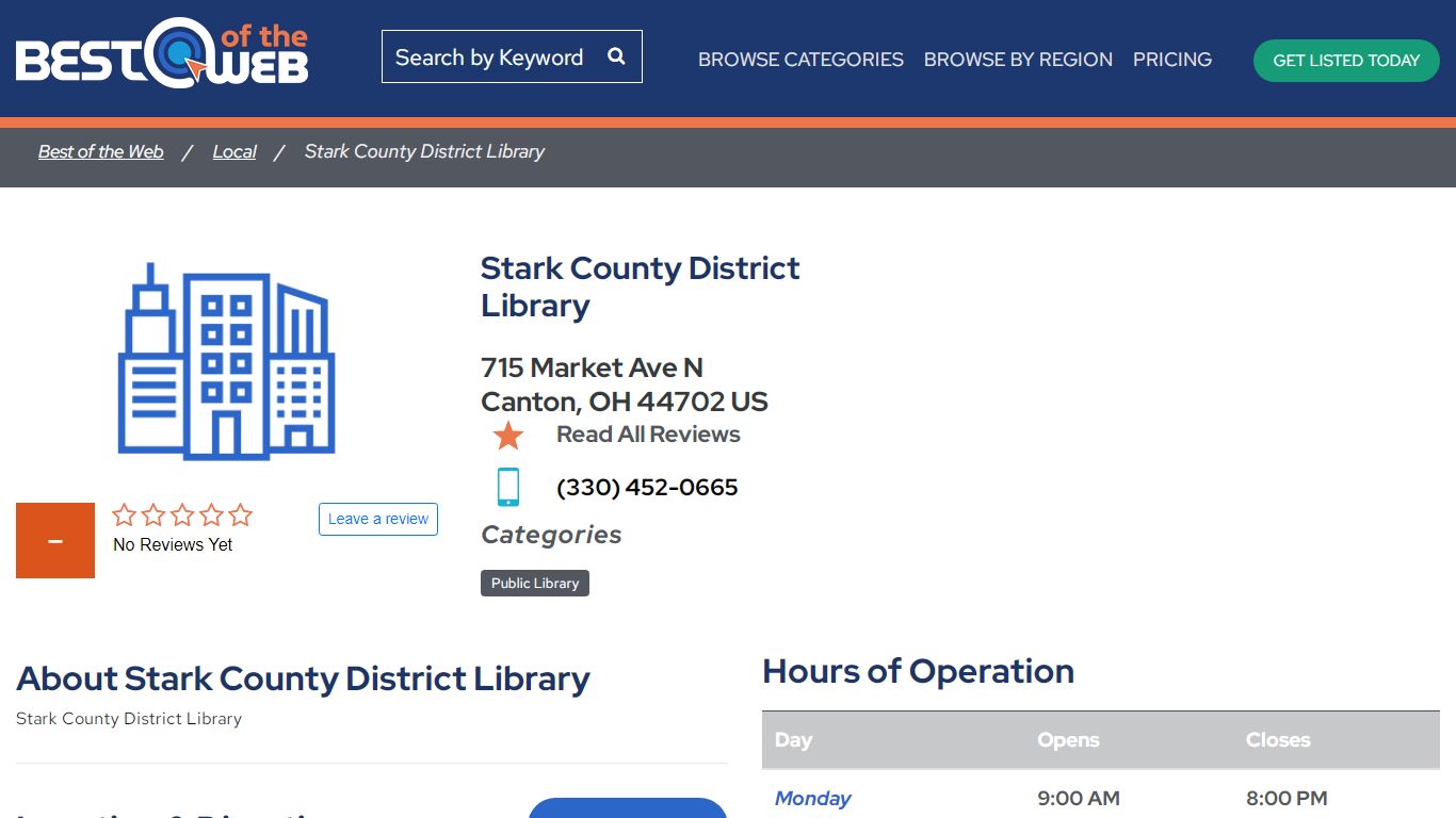 Stark County District Library - Canton, OH 44702